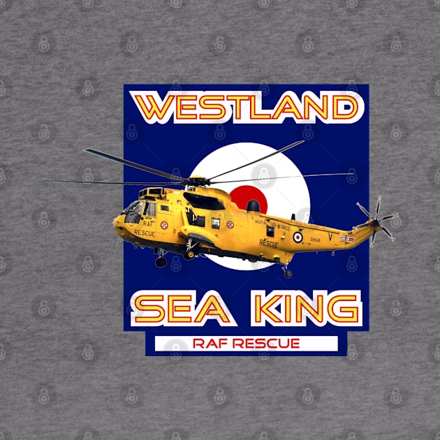 Westland Sea King Search and rescue helicopter in RAF roundel, by AJ techDesigns